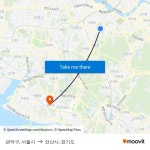 관악구, 서울시 to 안산시, 경기도 with public transportation