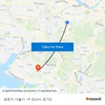 금천구, 서울시 to 안산시, 경기도 with public transportation