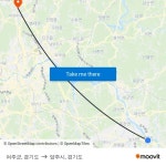 여주군, 경기도 to 양주시, 경기도 with public transportation