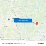 왕십리 Wangsimni to 양평군, 경기도 with public transportation