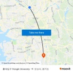 홍대입구 Hongik University to 오산시, 경기도 with public transportation