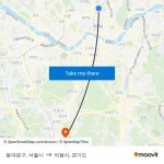 동대문구, 서울시 to 의왕시, 경기도 with public transportation