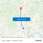 노원구, 서울시 to 의정부시, 경기도 with public transportation