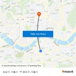 강남구, 서울시 to 종로구, 서울시 with public transportation