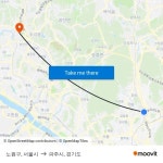 노원구, 서울시 to 파주시, 경기도 with public transportation