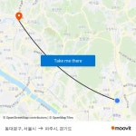 동대문구, 서울시 to 파주시, 경기도 with public transportation