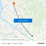 마포구, 서울시 to 파주시, 경기도 with public transportation