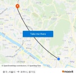 중구, 서울시 to 파주시, 경기도 with public transportation