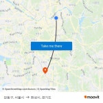 강동구, 서울시 to 화성시, 경기도 with public transportation