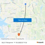 왕십리 Wangsimni to 화성종합경기타운 with public transportation