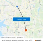 홍대입구 Hongik University to 화성시 동탄보건지소 with public transportation