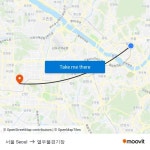 서울 Seoul to 열우물경기장 with public transportation