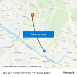 홍대입구 Hongik University to 원당동물병원 with public transportation