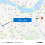 강남 Gangnam to 강남힘찬병원 with public transportation
