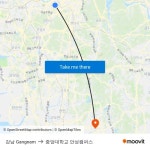 강남 Gangnam to 중앙대학교 안성캠퍼스 with public transportation