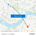서울 Seoul to 고도일병원 with public transportation