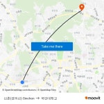 Sinchon (Gyeongui Line) to Kookmin University with public transportation