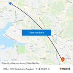 석천사거리 Seokcheon Sageori to 홍익대학교 with public transportation