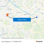 강남 Gangnam to 부천항도외과 with public transportation