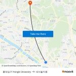 홍대입구 Hongik University to 새서울의원 with public transportation
