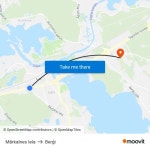 Mārkalnes Iela to Berģi with public transportation