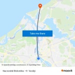 Nacionālā Bibliotēka to Vecāķi with public transportation