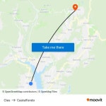 Cles to Castelfondo with public transportation