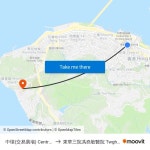 搭乘公共交通工具從的中環(交易廣場) Central (Exchange Square)到東華三院馮堯敬醫院 Twghs Fung Yiu King Hospital