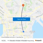 搭乘公共交通工具從的何文田 Ho Man Tin到香港浸會大學浸會大學道校園 Hong Kong Baptist University Baptist University Road Campus
