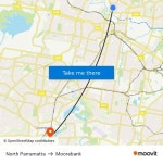North Parramatta to Moorebank, Sydney with public transportation