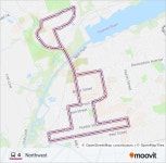 4 Route: Schedules, Stops & Maps - Northwest (Updated)