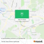 How to get to Kirche Jesu Christi in Karlsruhe by Bus, Train or Light Rail?