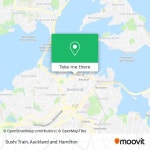 How to get to Sushi Train in Auckland Harbourside by Bus or Train?