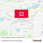 How to get to Huntington Ave @ Riverway in Boston by Bus, Subway or Train?