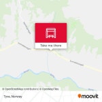 How to get to Tyve in Norway by Bus or Train?