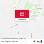 How to get to New Manglapuri in New Delhi by Bus or Metro?