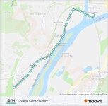 74 Route: Schedules, Stops & Maps - Collège Saint Exupéry (Updated)