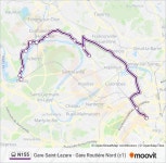 N155 Route: Schedules, Stops & Maps - Gare Routière Nord (C1) (Updated)