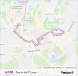 2235 Route: Schedules, Stops & Maps - Gare de Val DEurope (Updated)