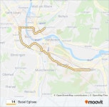 14 Route: Schedules, Stops & Maps - Basel Eglisee (Updated)