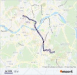 303路线：日程，站点和地图-성남