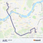 407 Route: Schedules, Stops & Maps - 송파공영차고지 (Updated)