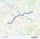 606ルート：スケジュール、停車地、地図-부천상동 （アップデート済み）