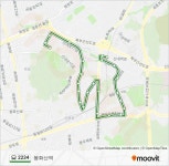 2234 Route: Schedules, Stops & Maps - 봉화산역 (Updated)