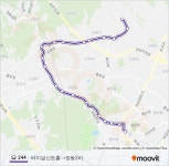 244 Route: Schedules, Stops & Maps - 터미널신둔홈→장동2리 (Updated) 244 Route: Schedules, Stops & Maps - 터미널신둔홈... 