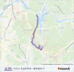 354 Route: Schedules, Stops & Maps - 보건소.공설운동장... Schedules, Stops & Maps - 보건소.공설운동장‎→팔당댐입구 (Updated)