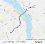Terminal→Sinhwa 1-ri Community Center (Updated) 44 Route... Maps - Yangpyeong Terminal‎→Sinhwa 1-ri Community Center (Updated)