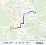3401 Route: Schedules, Stops & Maps - 경남아너스빌.서판교성당→차고지 (Updated) 3401 Route: Schedules, Stops... 
