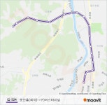 524 Route: Schedules, Stops & Maps - Ut-anheung (Turn)→Former... (Updated) 524 Route: Schedules, Stops & Maps - Ut-anheung... 