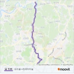 536 Route: Schedules, Stops & Maps - 오리골→전곡터미널 (Updated) 536 Route: Schedules, Stops & Maps - 오리골‎→전곡터미널... 